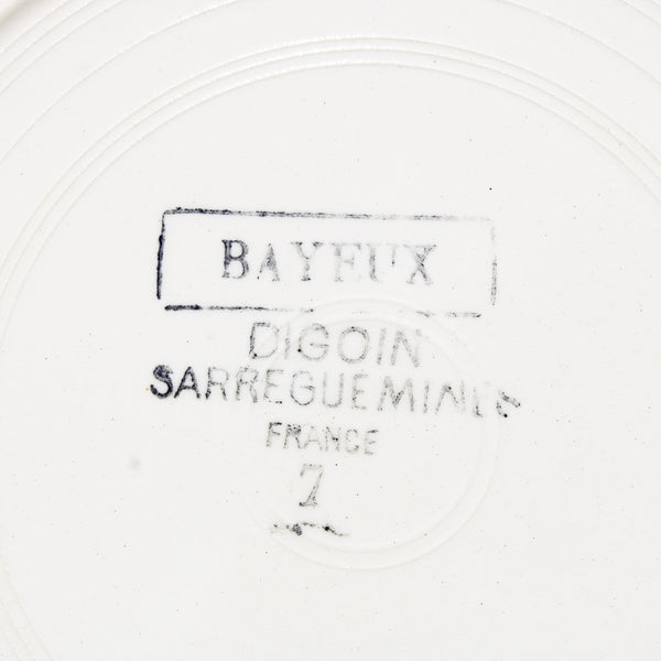 Ensemble de 4 assiettes creuses en faïence de Digoin Sarreguemines modèle Bayeux