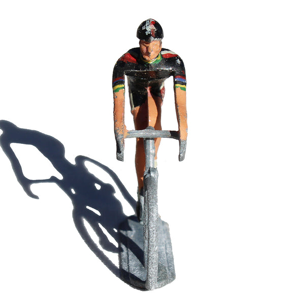 Figurine coureur cycliste Salza / Tour de France / maillot noir