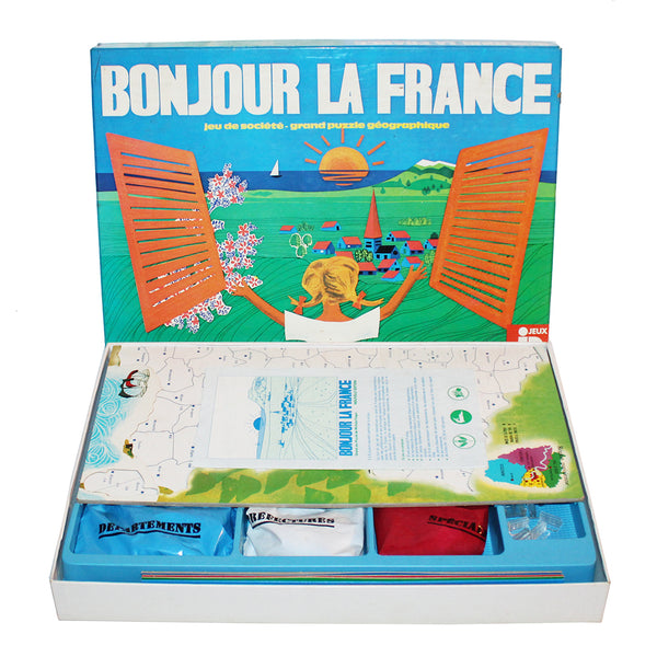 Boîte de jeu de société vintage Bonjour La France ( 1977 ) / Fernand Nathan