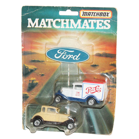 Véhicules miniatures Matchbox Matchmates Ford vintage sous blister / Pepsi Cola ( 1983 )