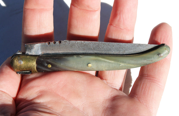 Ancien couteau de poche pliant / Véritable Laguiole Rossignol 20 cm