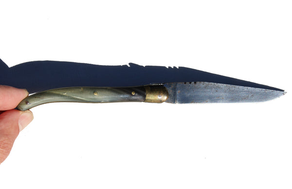 Ancien couteau de poche pliant / Véritable Laguiole Rossignol 20 cm