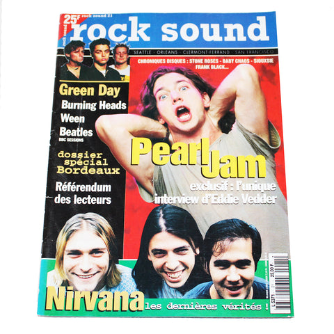 Magazine / revue Rock Sound Pearl Jam / Nirvana - numéro 21 - janvier 1995