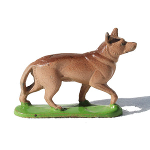 Ancienne figurine Quiralu : la ferme / chien / Berger allemand