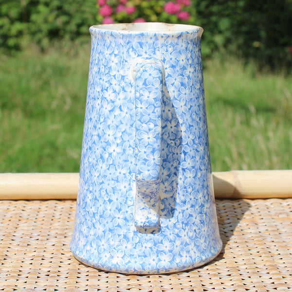 Ancien petit pichet / pot à lait 14 cm / U & C Sarreguemines / modèle Perse F coloris bleu