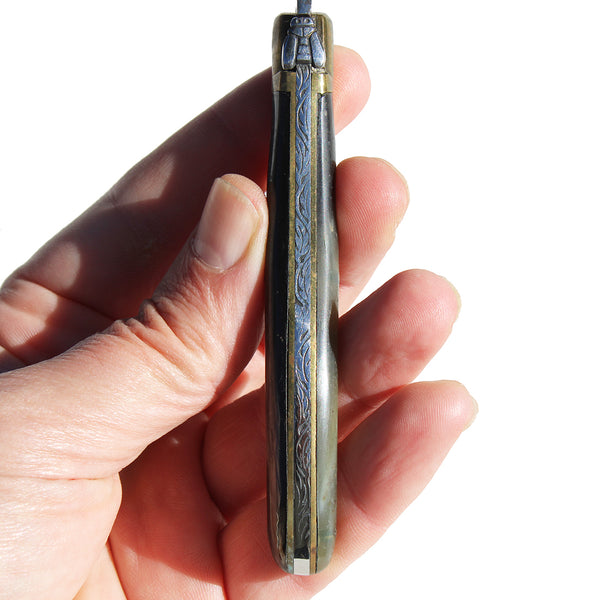 Ancien couteau de poche pliant / Véritable Laguiole Rossignol 20 cm