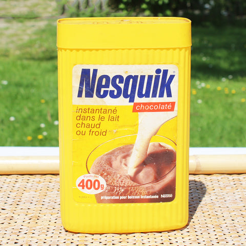 Boîte publicitaire vintage Nesquik 400 grammes vide no Groquik