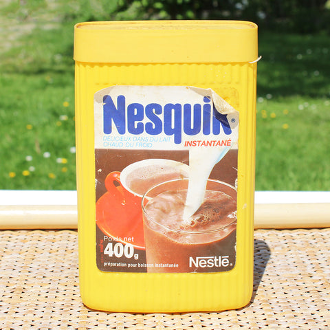 Boîte publicitaire vintage Nesquik 400 grammes vide / no Groquik
