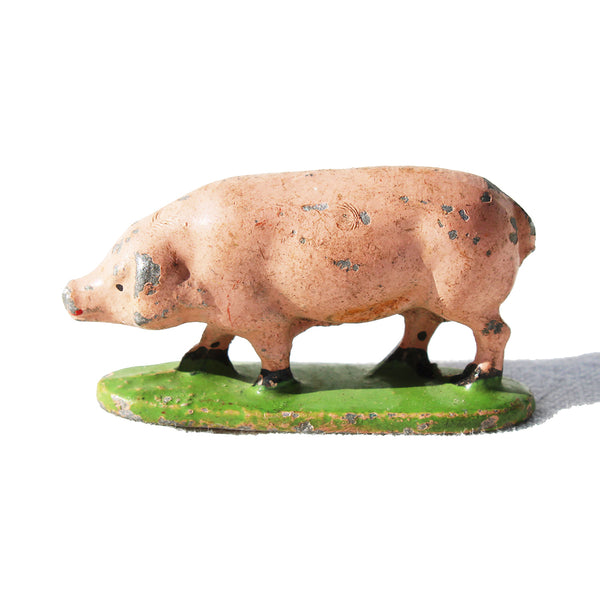 Ancienne figurine Quiralu / Wendal : la ferme / cochon