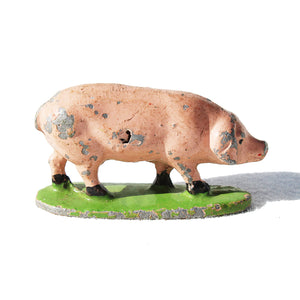 Ancienne figurine Quiralu / Wendal : la ferme / cochon