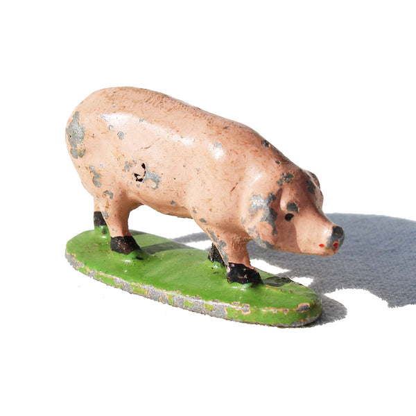 Ancienne figurine Quiralu / Wendal : la ferme / cochon