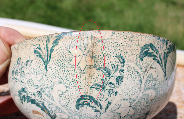 Ancien bol en faïence de Creil et Montereau