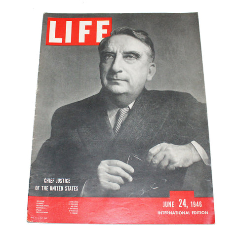 Magazine / revue Life du 24/6/1946 Chief Justice of the US International Edition