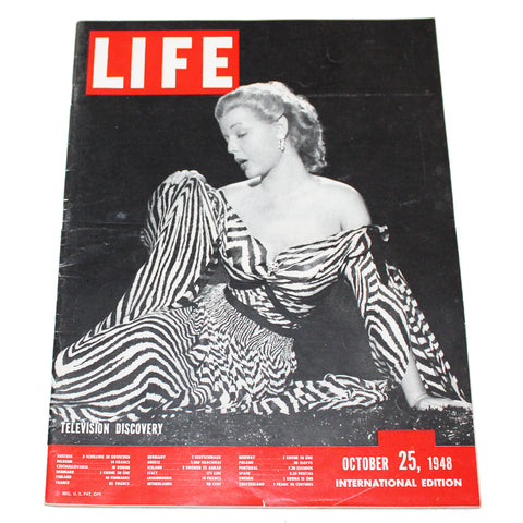 Magazine / revue Life du 25/10/1948 Television Discovery International Edition
