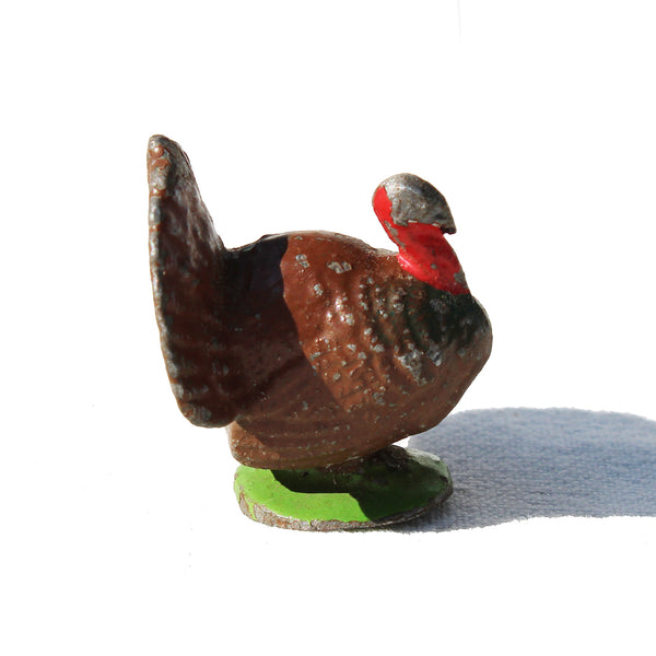 Ancienne figurine Quiralu : la ferme / petit dindon