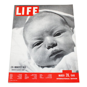 Magazine / revue Life du 28/3/1949 176 Minutes Old International Edition