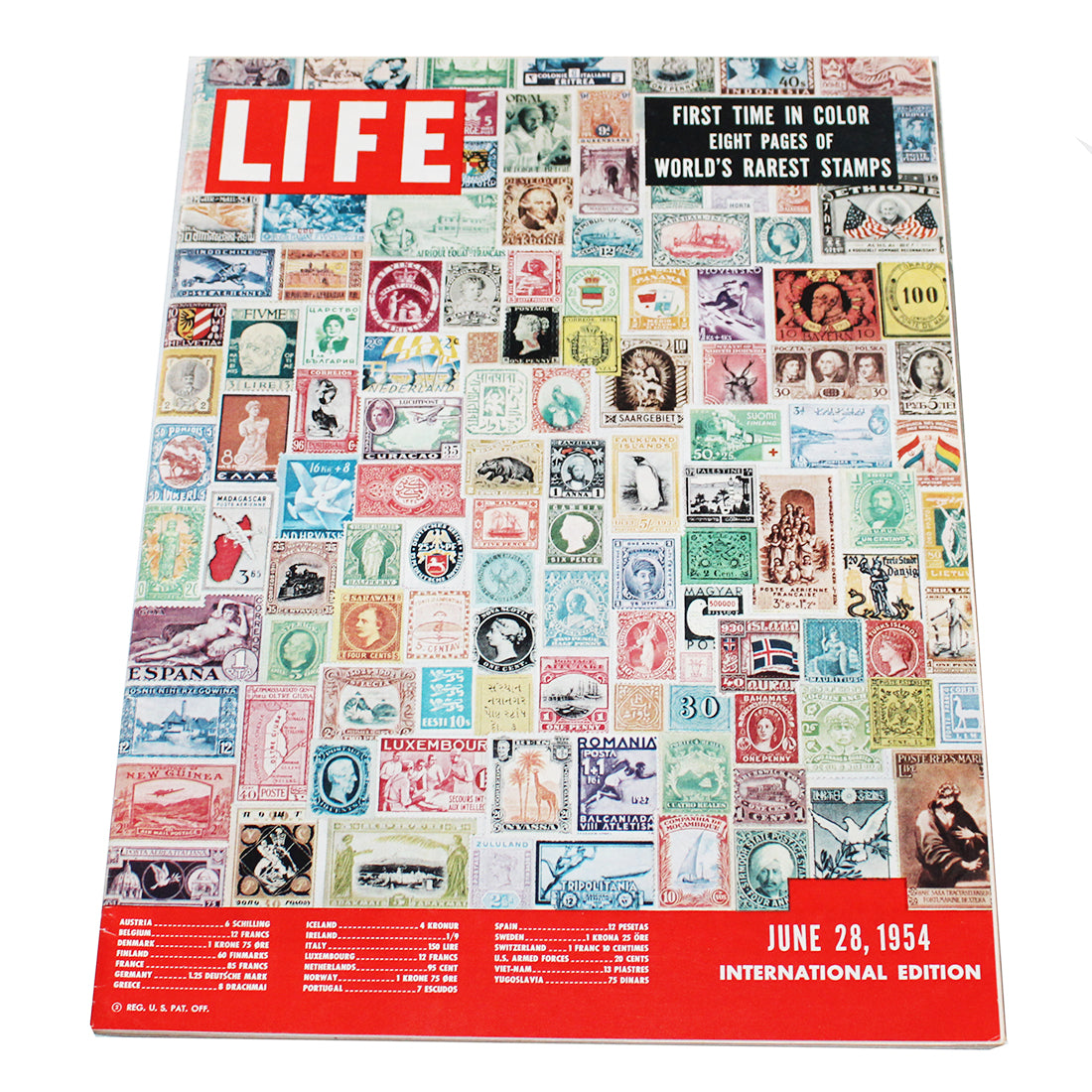 Magazine / revue Life du 28/06/1954 World's rarest Stamps International Edition