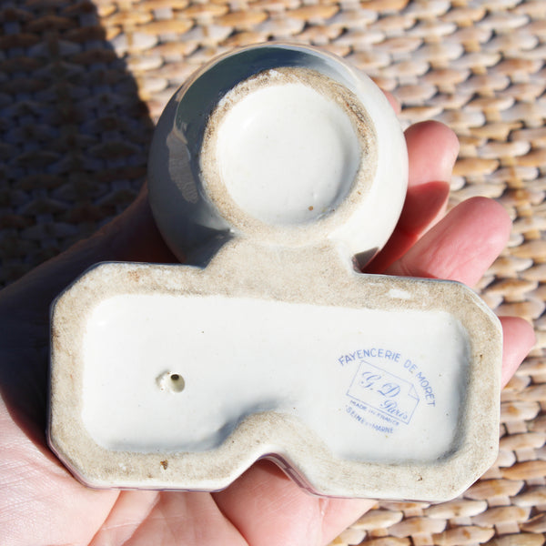 Service à condiments publicitaire Lustucru – Cadeau-prime – Période années 1950 – Faïencerie de Moret – A. Cartier-Millon Grenoble