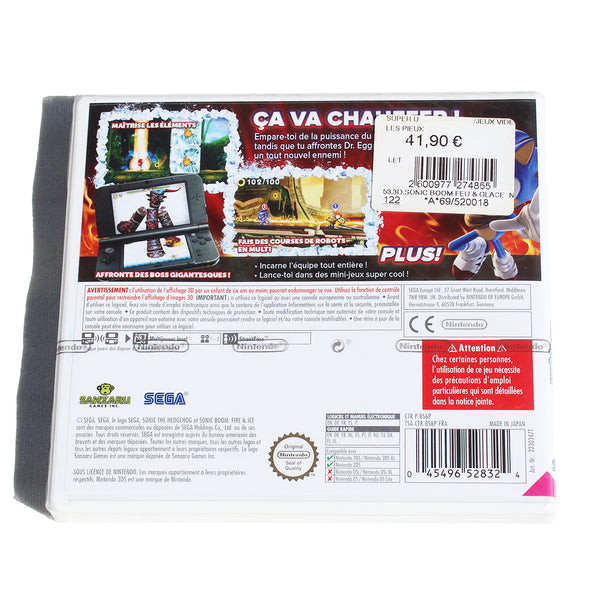 Jeu vidéo Nintendo 3DS Sonic Boom le Feu et la Glace ( 2016 ) / neuf sous blister officiel