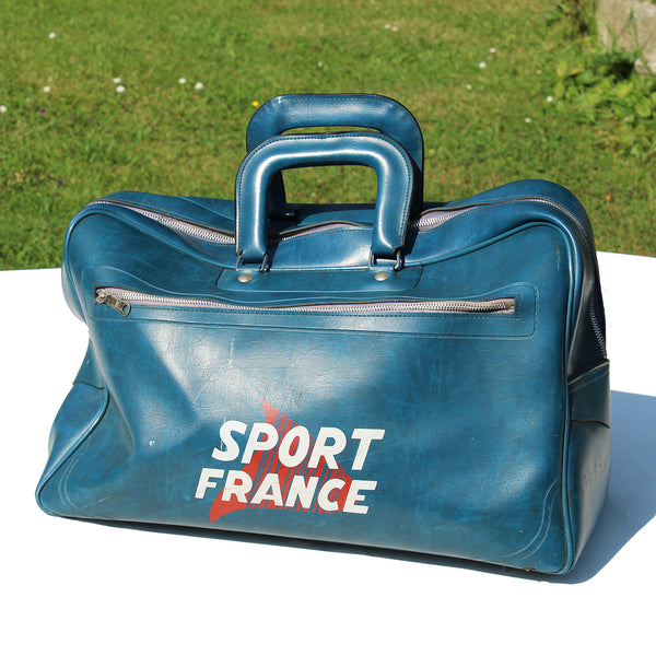 Sac de sport vintage Sport France bleu