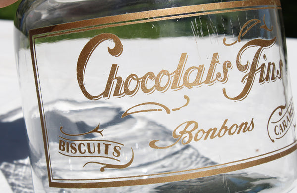 Ancien très gros pot / bocal de confiserie / Biscuits - Chocolats - Caramels