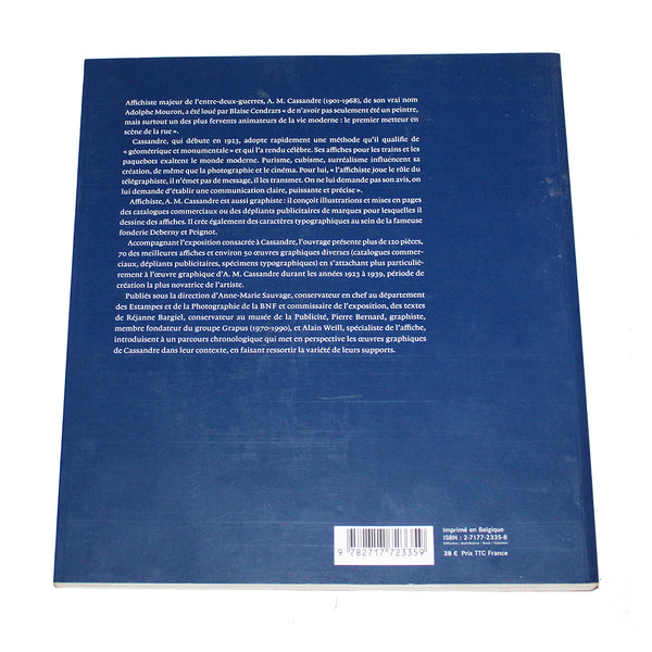 Livre BnF - A.M. Cassandre - Oeuvres Graphiques Modernes 1923-1939 ( 2005 )