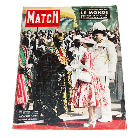 Magazine / revue Paris Match n° 357 du 11/02/1956 la Reine Elizabeth à Lagos