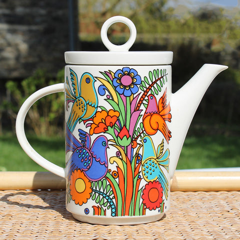 Petite verseuse / cafetière 18 cm vintage en porcelaine à feu Villeroy & Boch modèle Acapulco