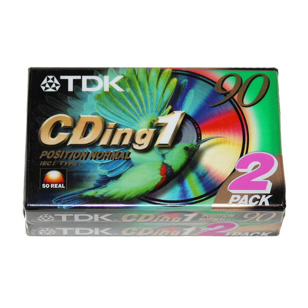 Electro vintage pack de 2 cassettes audio vierges neuves TDK CDing1 90