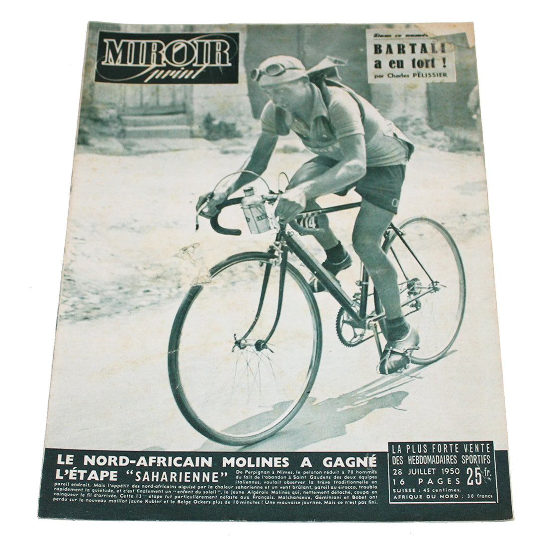 Magazine / revue Miroir Sprint n° spécial du 28/07/1950 Molines Tour de France
