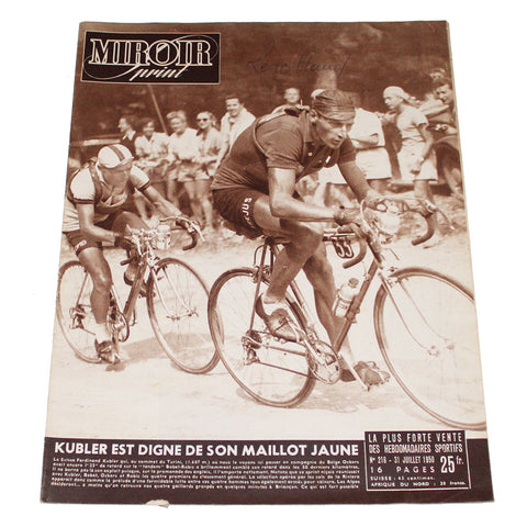Magazine / revue Miroir Sprint n° 216 du 31/07/1950 Kubler Tour de France
