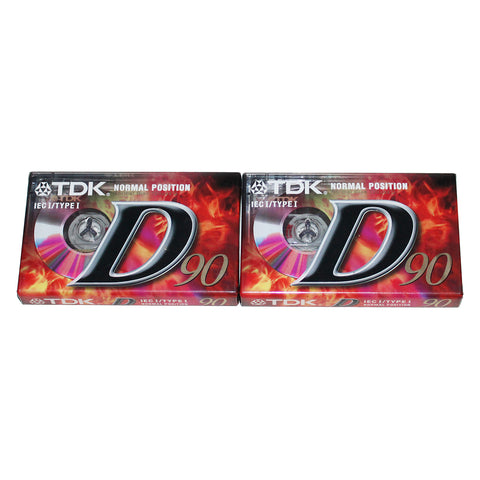 Electro vintage lot de 2 cassettes audio vierges neuves TDK D90