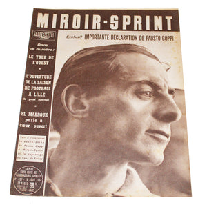 Magazine / revue Miroir Sprint n° 427 du 16/08/1954 déclaration de Fausto Coppi