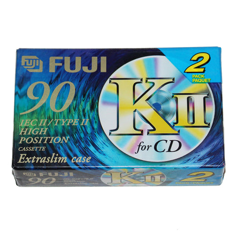 Electro vintage pack de 2 cassettes audio vierges neuves Fuji KII 90