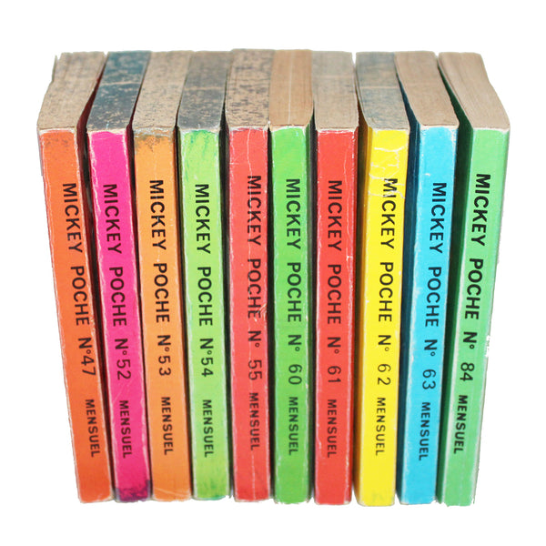 Ensemble de 10 Mickey Poche / Bandes dessinées périodiques vintage