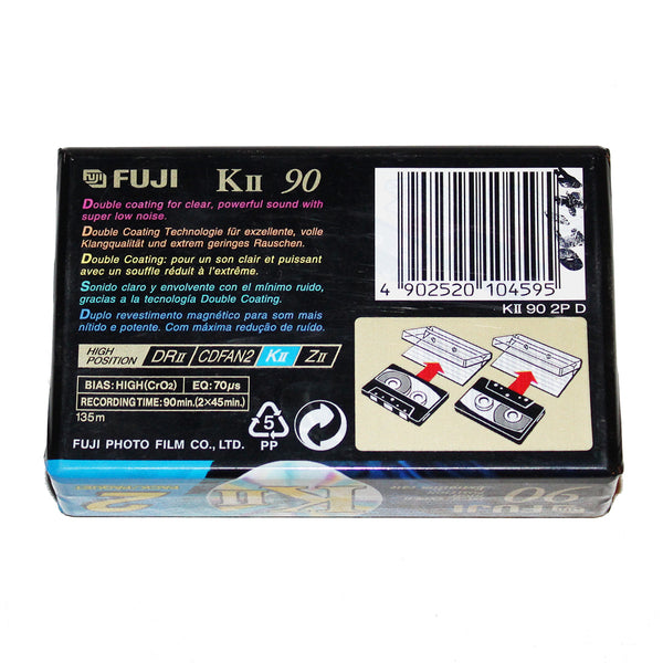 Electro vintage pack de 2 cassettes audio vierges neuves Fuji KII 90