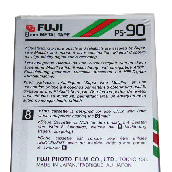 Electro vintage / Pack de 2 Cassettes Camescope Fuji P5-90 Minutes Metal Tape 8mm