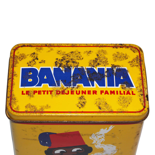 Boîte publicitaire Banania vide en tôle lithographiée ( collector 1992 )