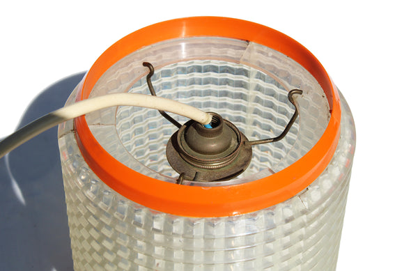 Petite suspension vintage space age tout plastique / orange