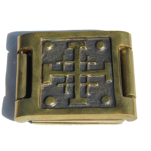 Triptyque religieux de voyage en bronze / Icône / Scènes de vie du Christ