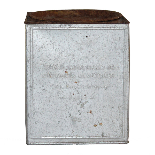 Ancienne boîte publicitaire vide en tôle bouillon KUB en aluminium