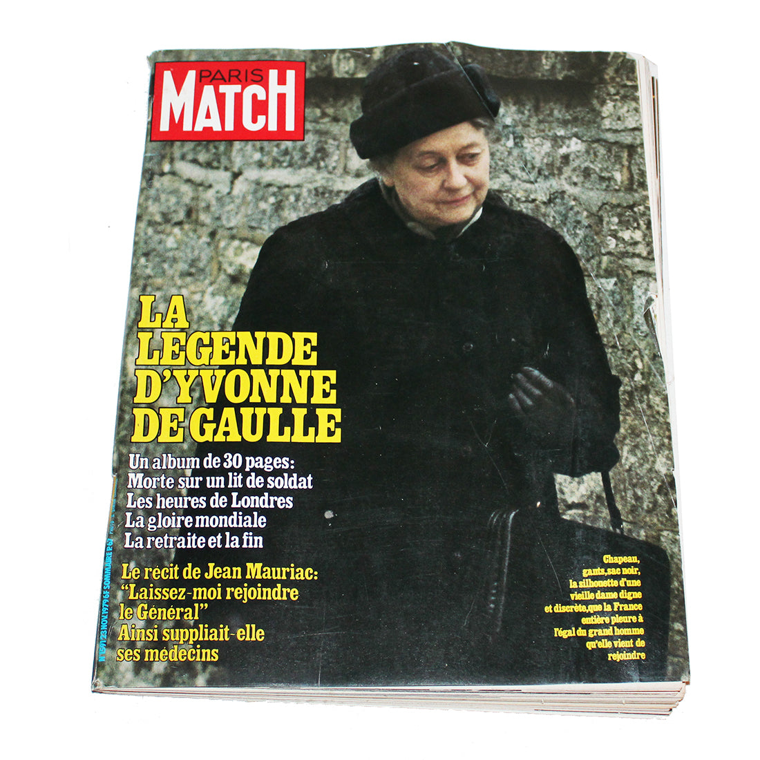 Magazine / revue Paris Match n° 1591 du 23/11/1979 Yvonne De Gaulle