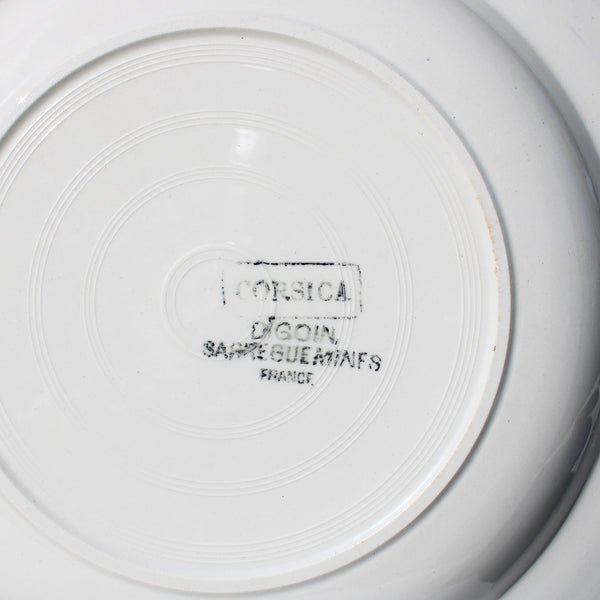 Ensemble de 6 assiettes creuses en faïence de Digoin Sarreguemines modèle Corsica