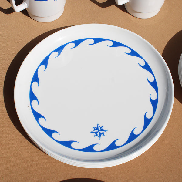 Ensemble de service vintage / assiettes / bols / mugs en mélamine Monte Carlo Yacht Line