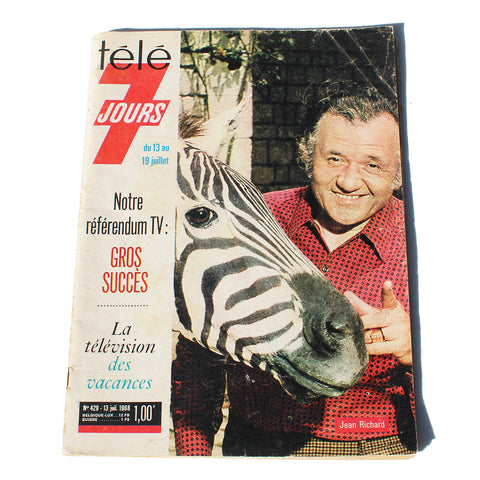 Magazine / revue Télé 7 Jours numéro 429 / 13 juillet 1968 / Jean Richard
