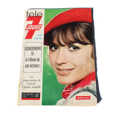 Magazine / revue Télé 7 Jours numéro 435 / 24 août 1968 / Danièle Evenou