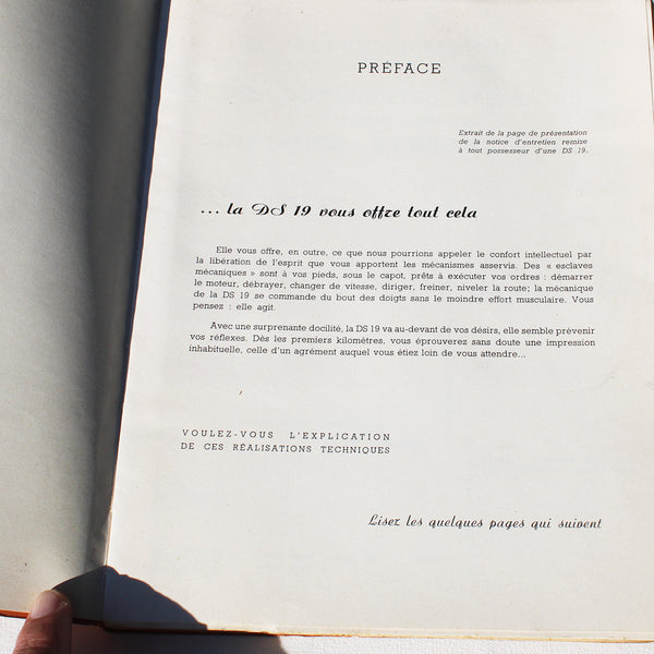 Ancien manuel d'atelier Citroën / Hydraulique DS 19 + additif