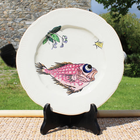 Ancienne assiette plate en faïence / service Rousseau - Bracquemond / Leveillé