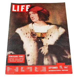 Magazine / revue Life du 15/09/1947 Renaissance Venice International Edition