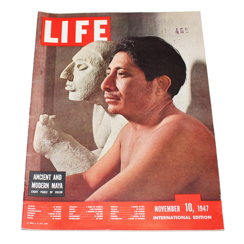 Magazine / revue Life du 10/11/1947 Ancient and Modern Maya International Edition